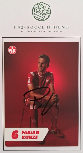 Fabian kunze autogrammkarte - kunze,