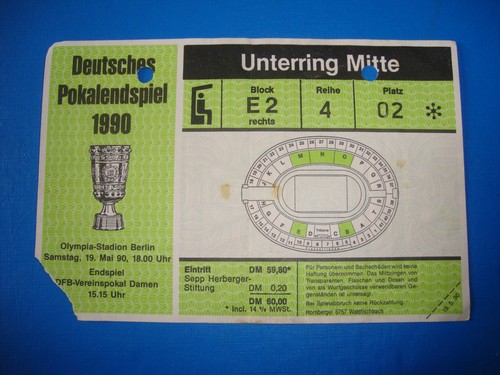 1990 ticket dfb pokalfinale - ticket,