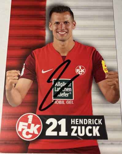 Hendrick zuck autogrammkarte - hendrick,